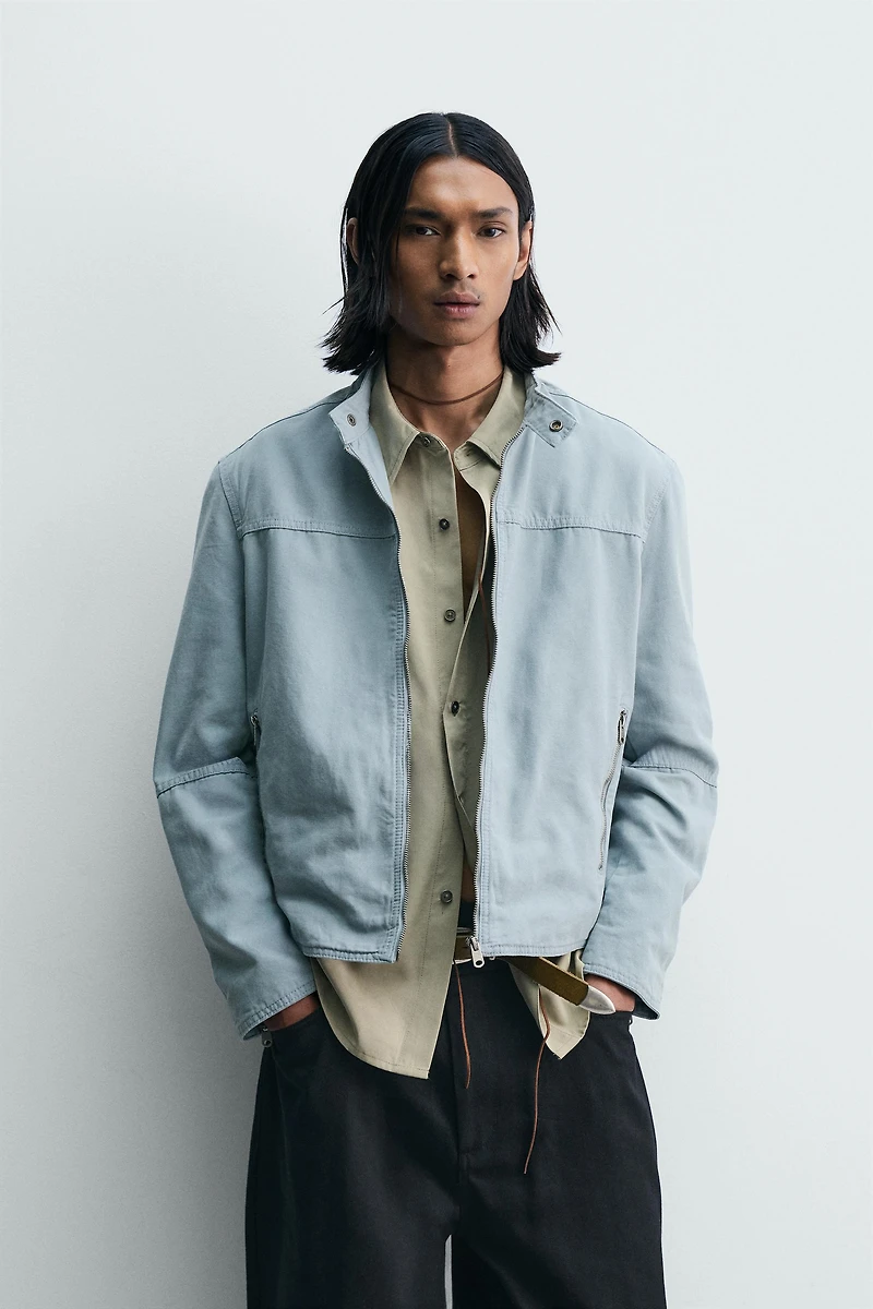 WASHED COTTON RELAXED FIT JACKET