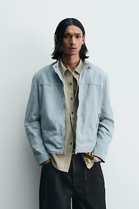 WASHED COTTON RELAXED FIT JACKET