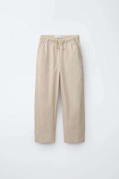 PANTALON DROIT EN POPELINE