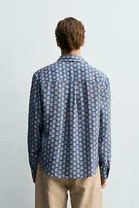 FLUID FLORAL PRINT SHIRT