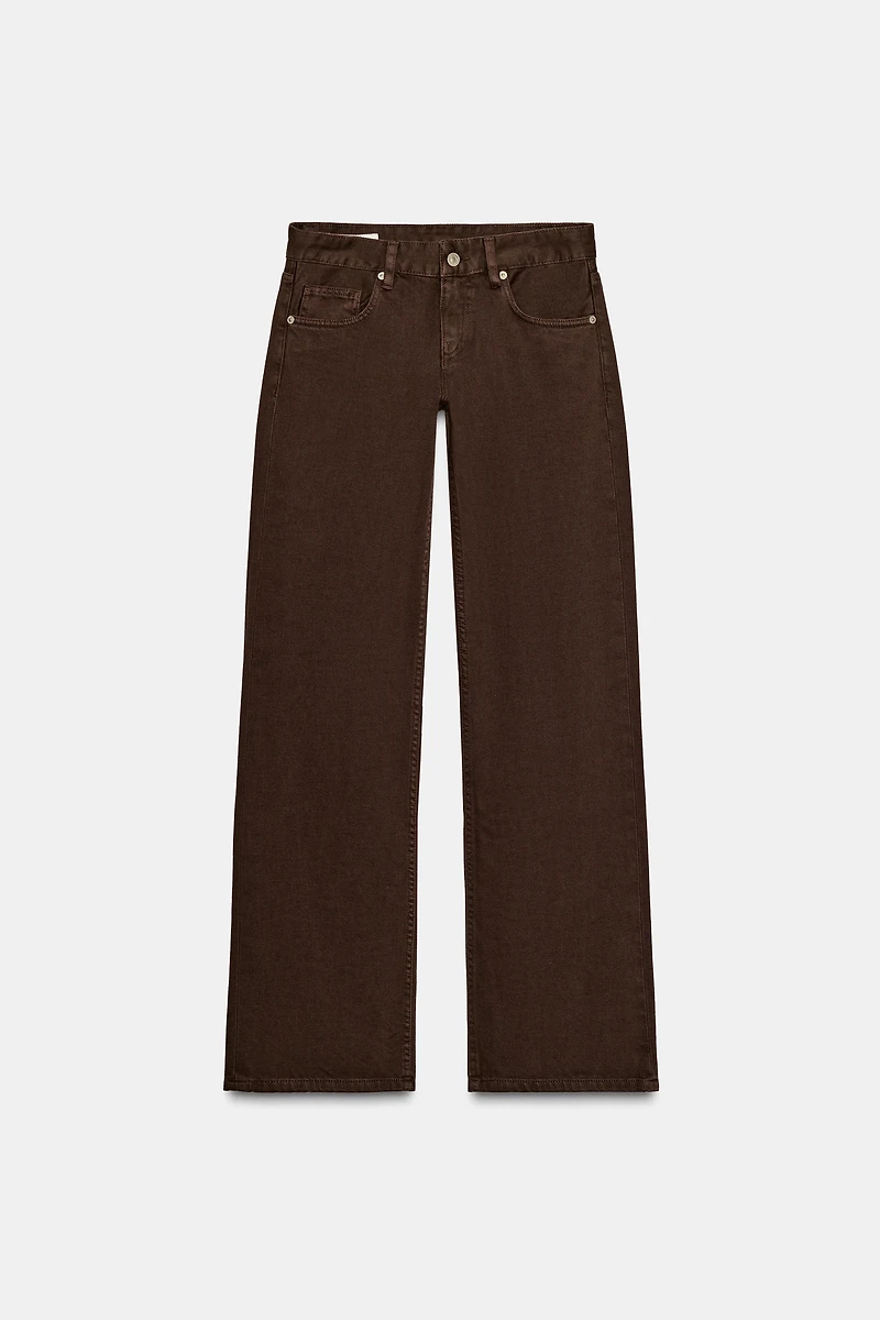 TRF WIDE LEG LOW RISE JEANS