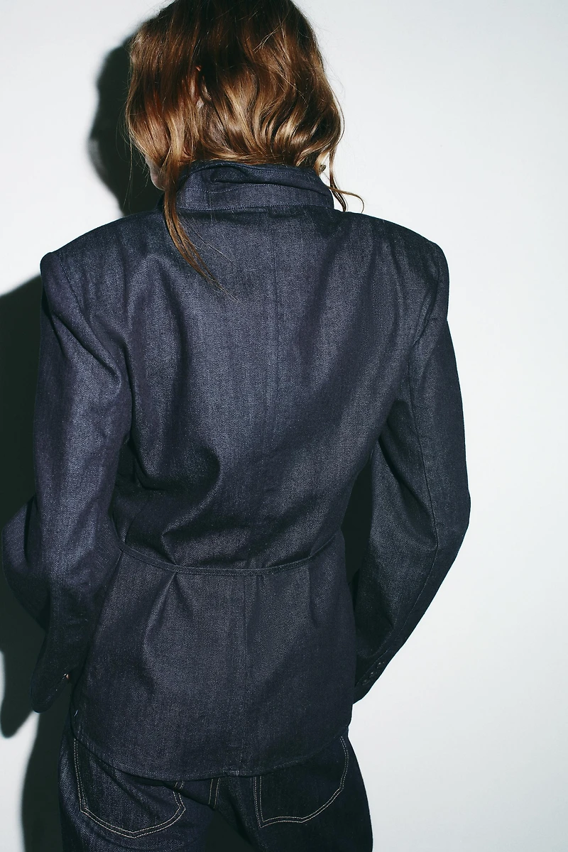 BELTED SHIRT BLAZER