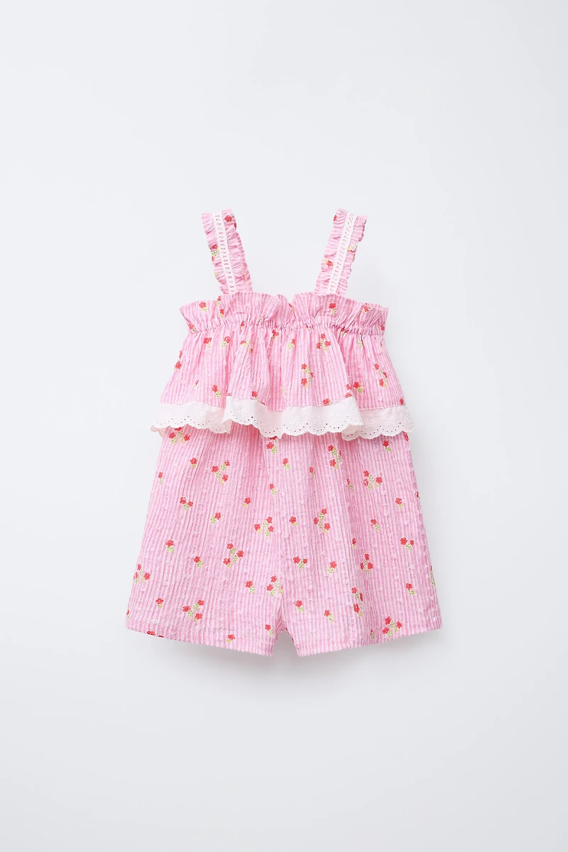 FLORAL SHORT JUMPSUIT