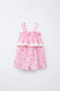 FLORAL SHORT JUMPSUIT