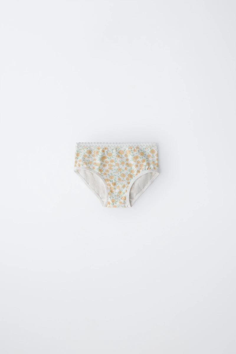 1 1/2-6 YEARS/ SIX-PACK OF FLORAL UNDERWEAR