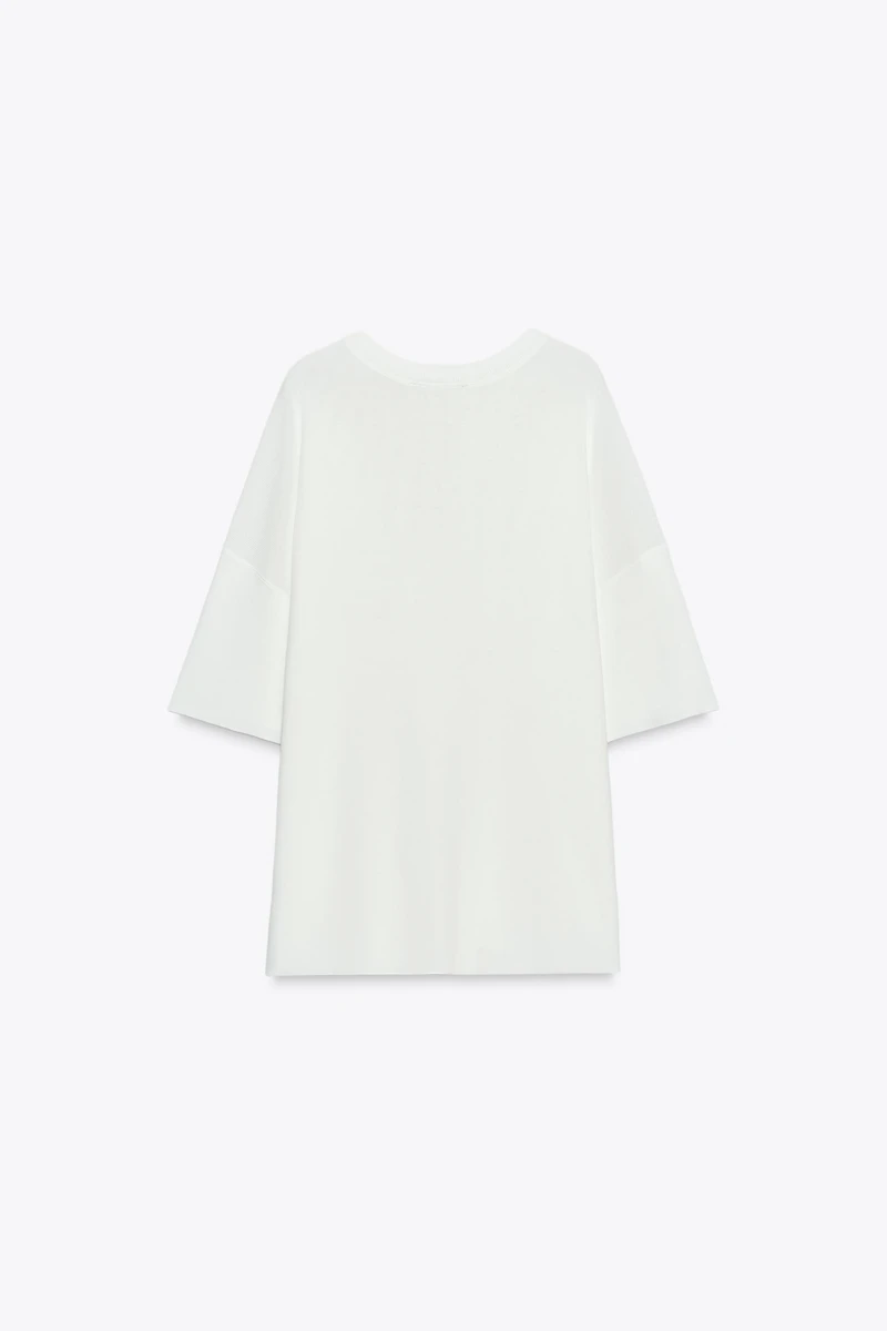 TOP OVERSIZE EN MAILLE UNIE