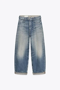 JEAN TAILLE MOYENNE TRF CEINTURE PLIÉE