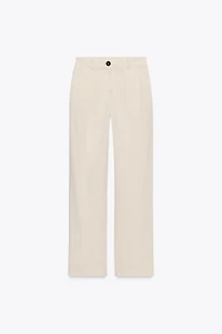 PANTALON DROIT AVEC LIN