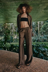 PANTALON FLUIDE À PAILLETTES