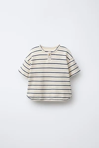 STRIPED WAFFLE T-SHIRT