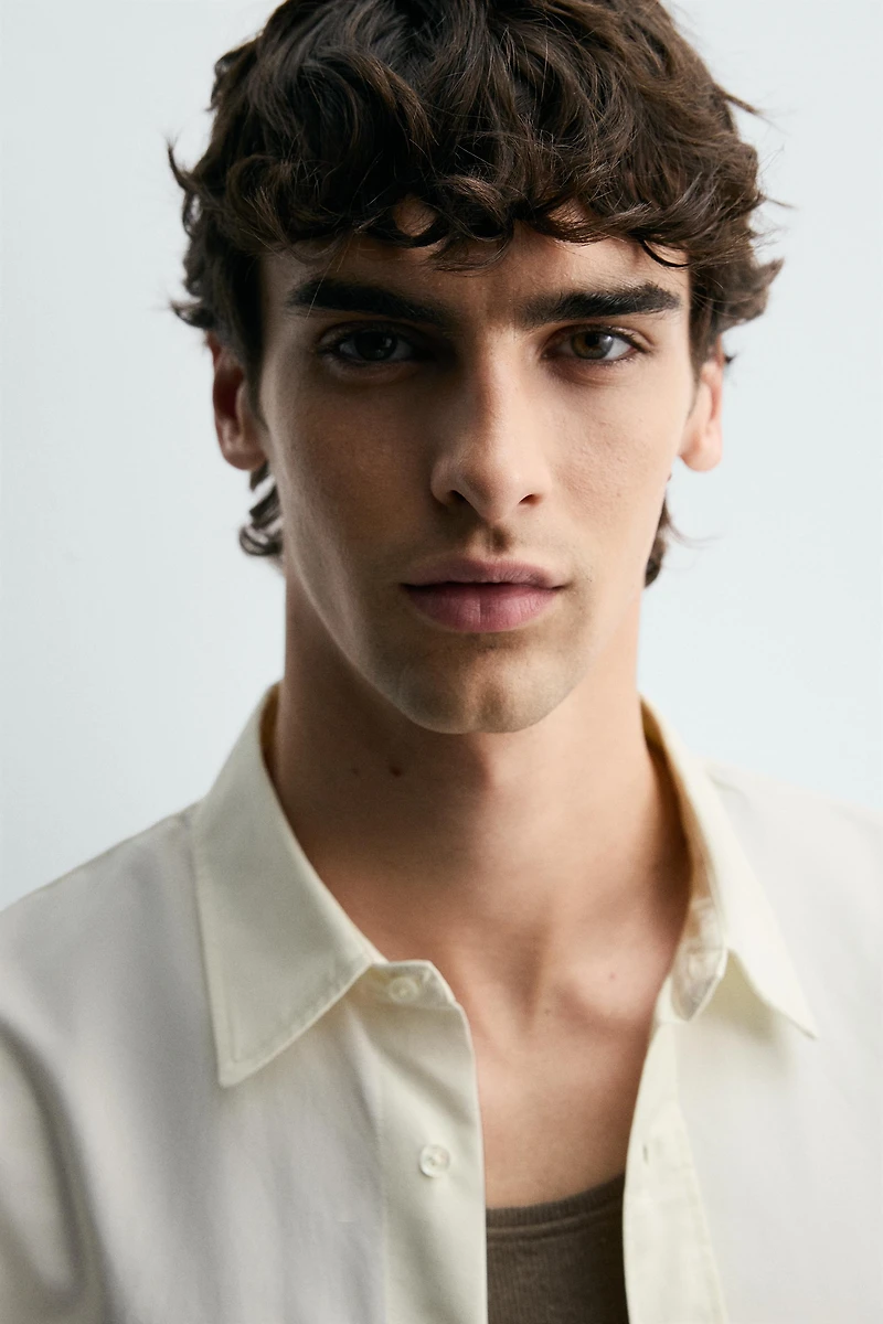 REGULAR FIT COTTON-SILK SHIRT