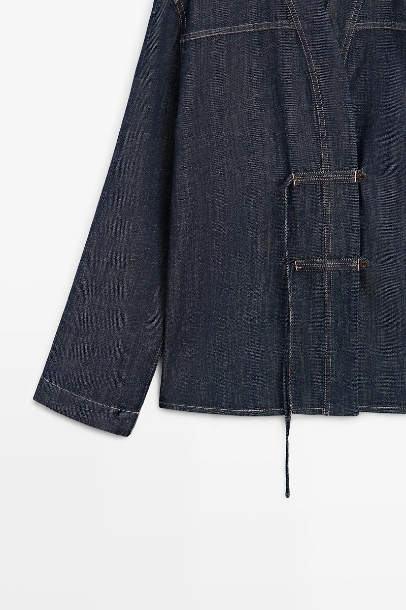 Total look denim overshirt