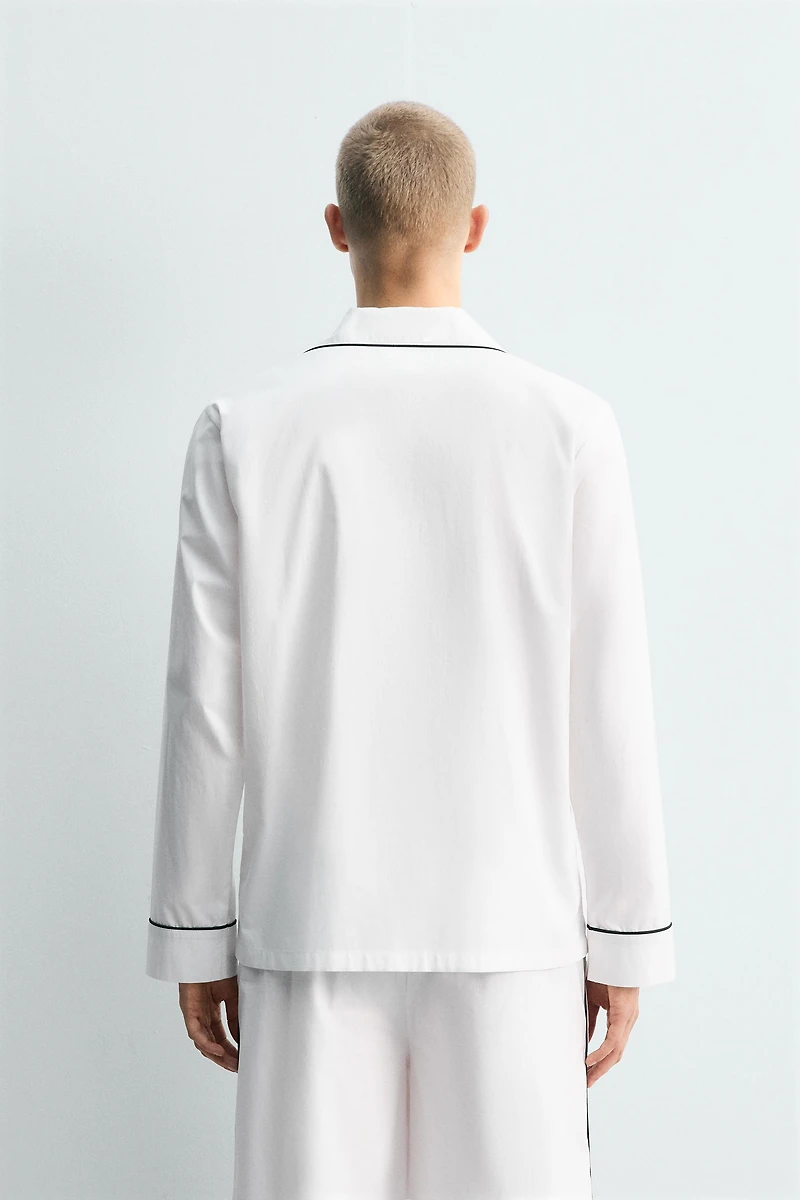 LIMITED EDITION PAJAMA SET WITH CONTRAST PIPING