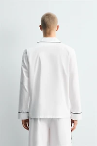 LIMITED EDITION PAJAMA SET WITH CONTRAST PIPING