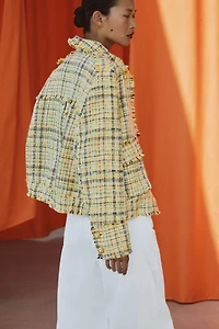 ZW COLLECTION TEXTURED PLAID JACKET
