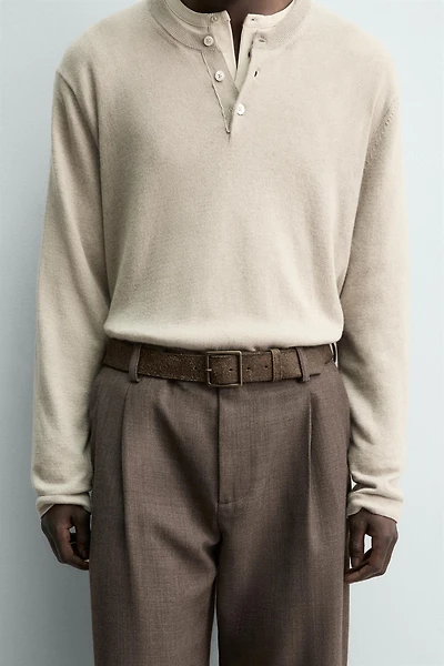 CEINTURE EN CUIR EFFET VINTAGE