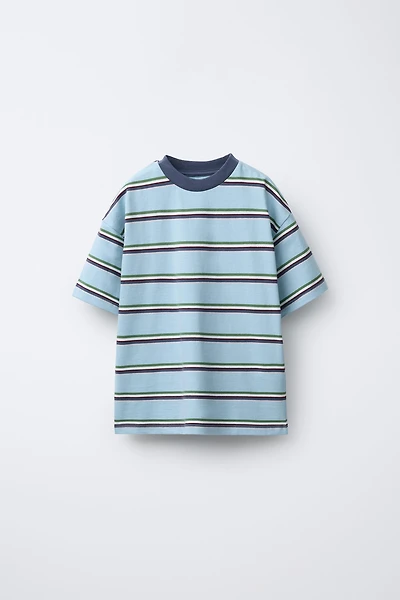 STRIPED PRINT T-SHIRT