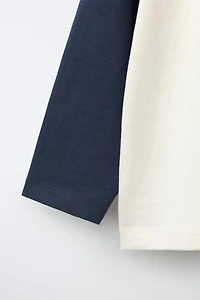 EMBROIDERED TEXT RAGLAN SLEEVE T-SHIRT