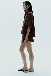 POPLIN MINI SHORTS