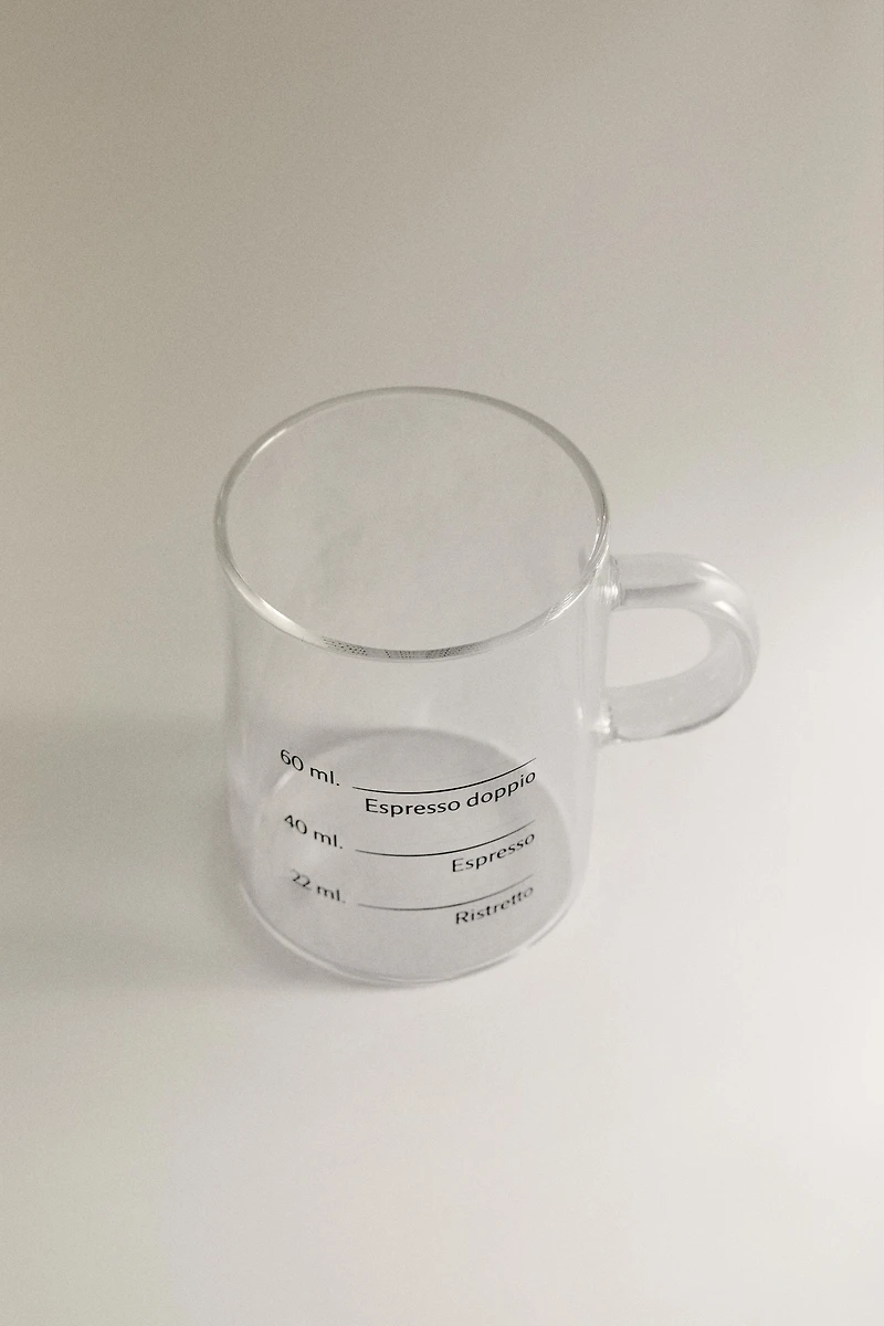 BOROSILICATE GLASS MUG WITH SILK SCREEN