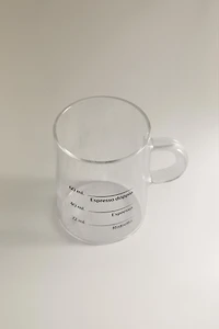BOROSILICATE GLASS MUG WITH SILK SCREEN