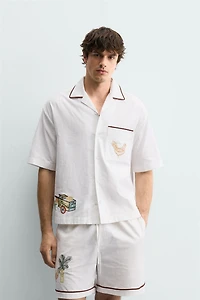 RELAXED FIT EMBROIDERED SHIRT
