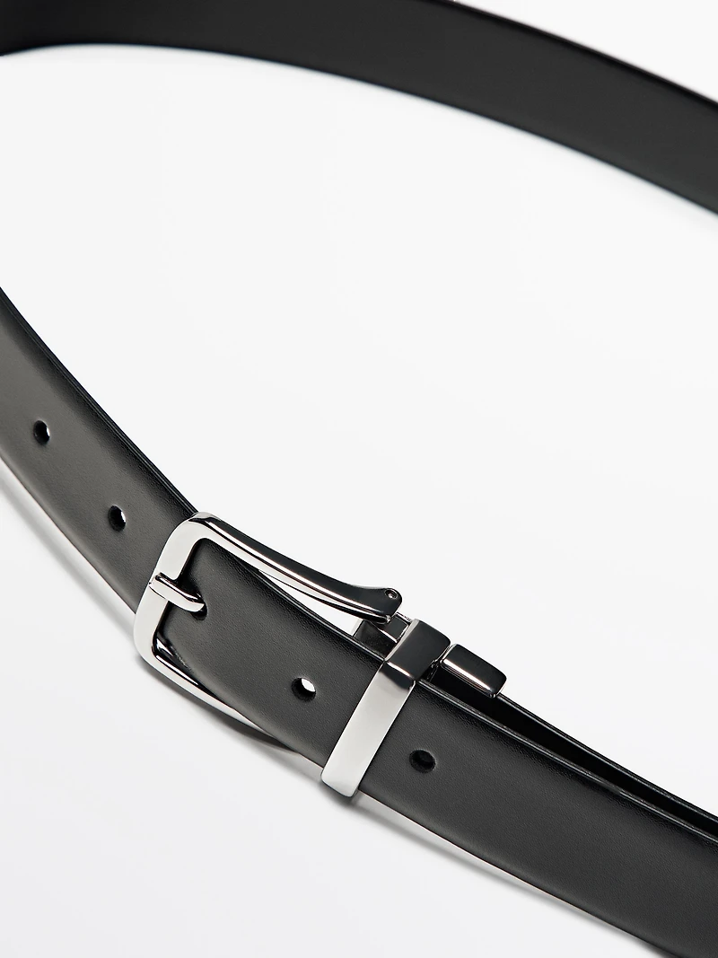 Reversible nappa leather belt