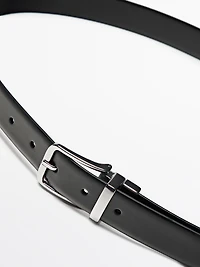 Reversible nappa leather belt