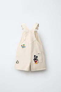 SALOPETTE COURTE EN SERGÉ BRODERIES MICKEY MOUSE © DISNEY