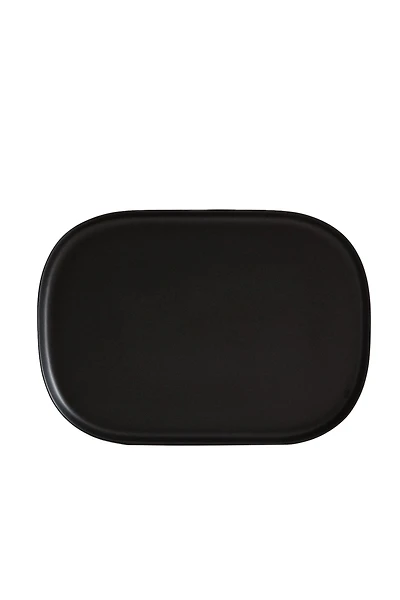 LARGE BLACK RESIN BATHROOM TRAY