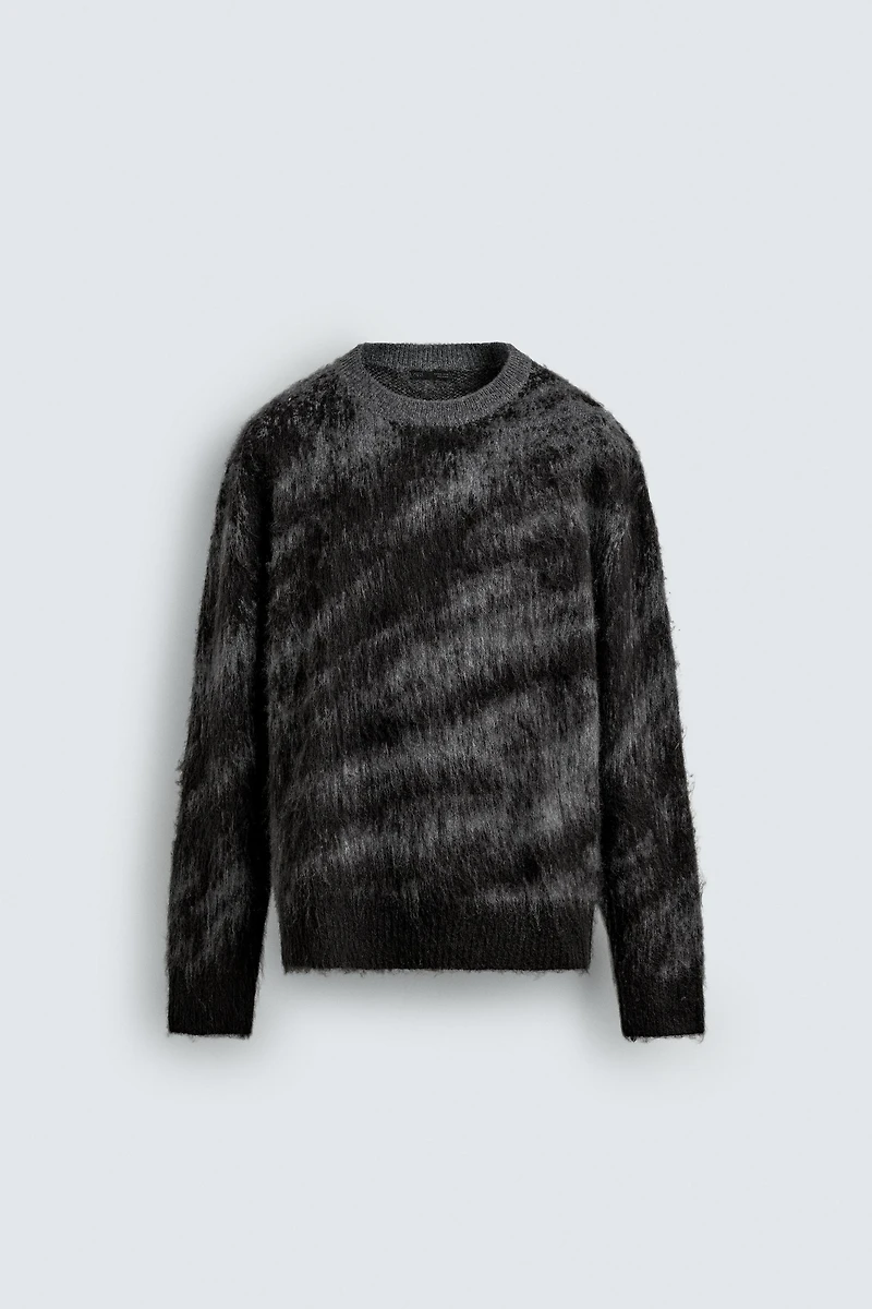 BRUSHED JACQUARD JUMPER