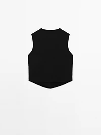 Knit waistcoat with button details