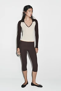 CONTRAST POLO COLLAR T-SHIRT