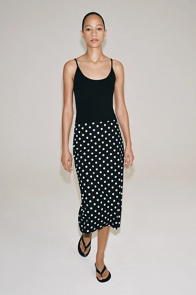 ZW COLLECTION POLKA DOT MIDI SKIRT
