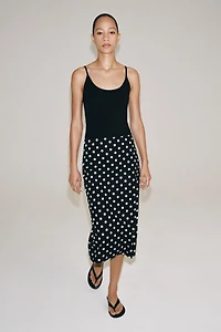 ZW COLLECTION POLKA DOT MIDI SKIRT