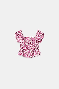 PRINTED BUSTIER TOP