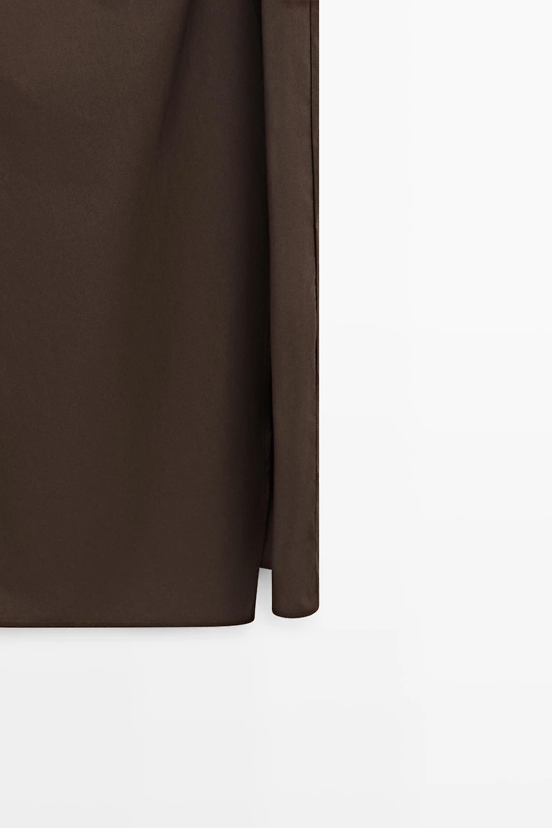 100% cotton poplin draped dress