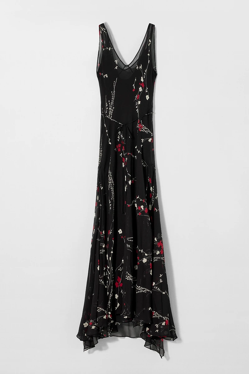 SILK PRINT DRESS KATE MOSS X ZARA