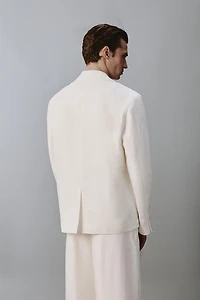 RELAXED FIT VISCOSE - LINEN SUIT BLAZER
