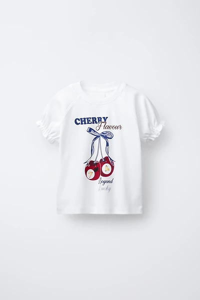 CHERRY PRINT T-SHIRT