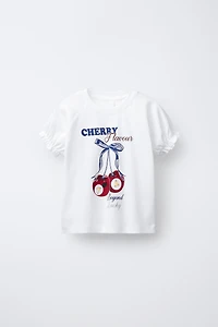 CHERRY PRINT T-SHIRT