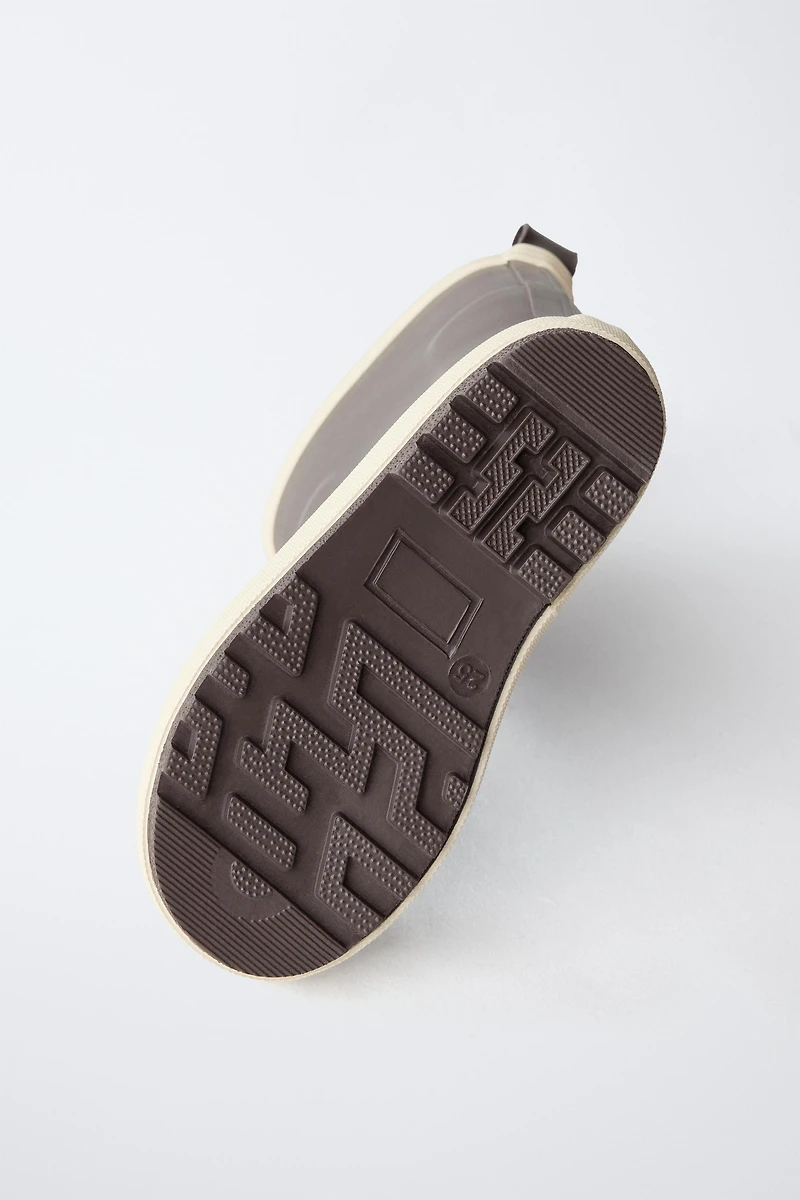 COLOR BLOCK RAIN BOOTS