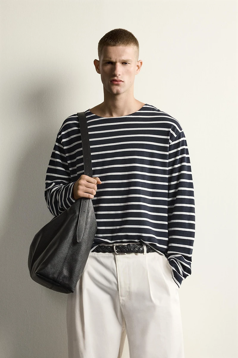 STRIPED JACQUARD T-SHIRT AARON LEVINE X ZARA