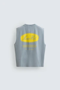 WASHED PRINTED TANK TOP