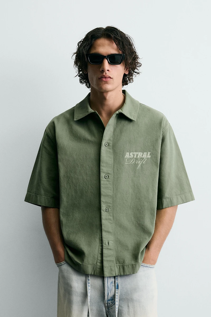 CHEMISE DÉLAVÉE IMPRIMÉ BIMATIÈRE