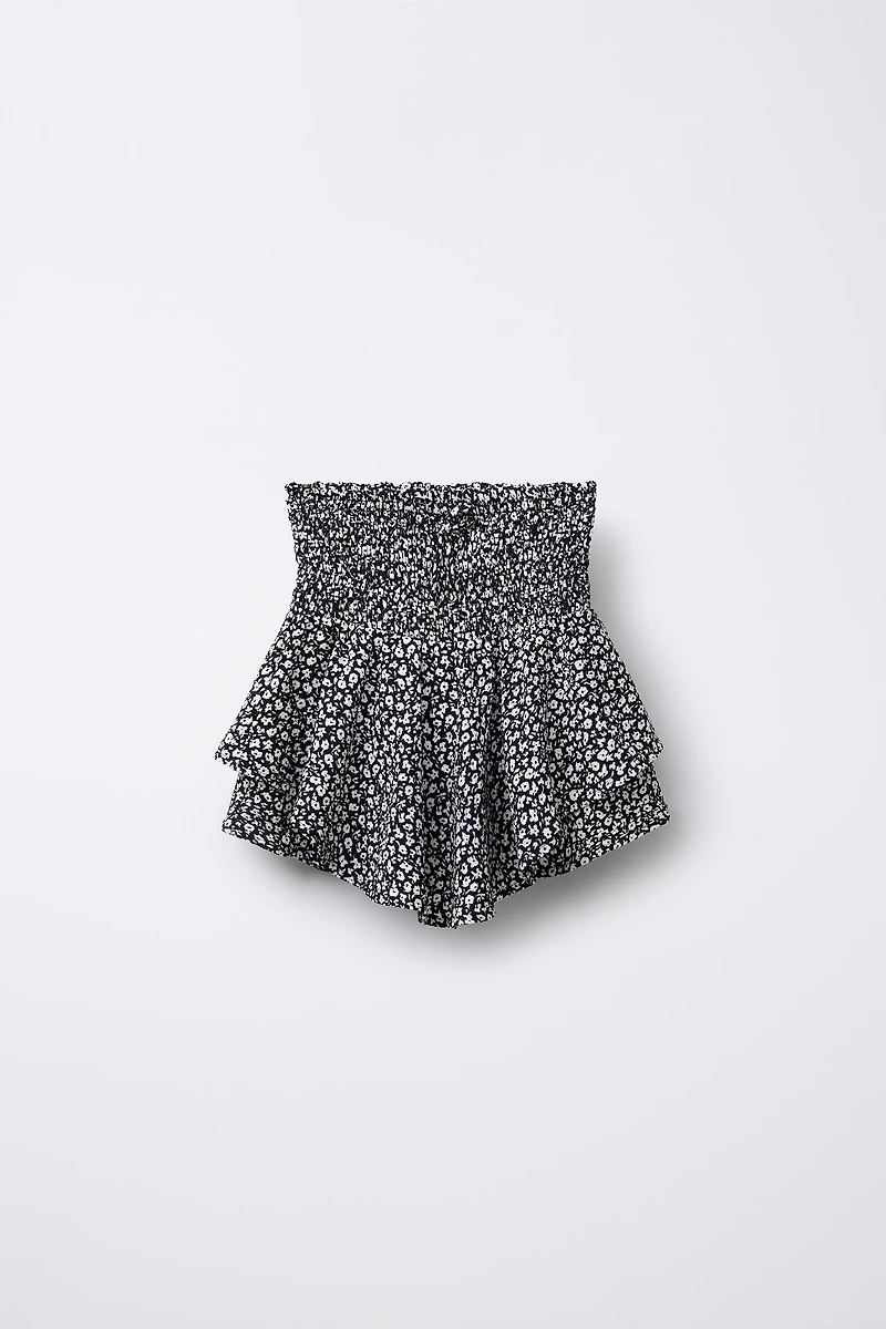 FLORAL LAYERED SKORT