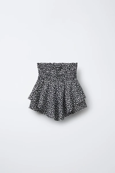 FLORAL LAYERED SKORT