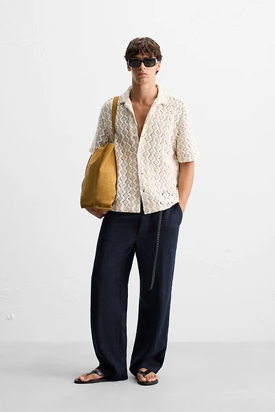 TEXTURED CROCHET SHIRT