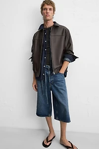 BLOUSON BOMBER MATIÈRE SYNTHÉTIQUE