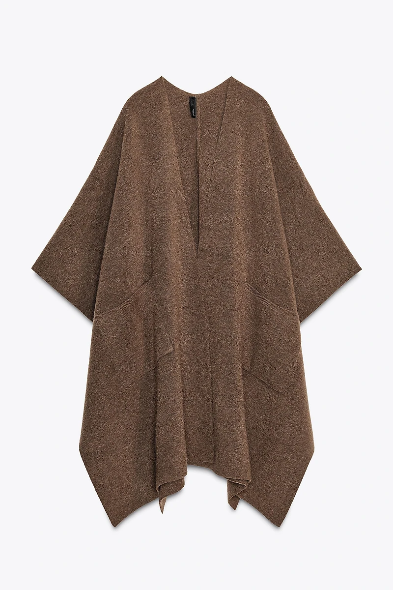 LONG KNIT CAPE